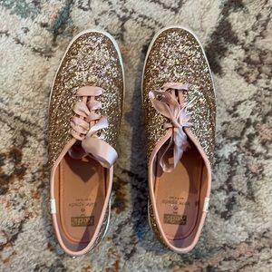 Keds for Kate Spade New York rose gold glitter sneakers
